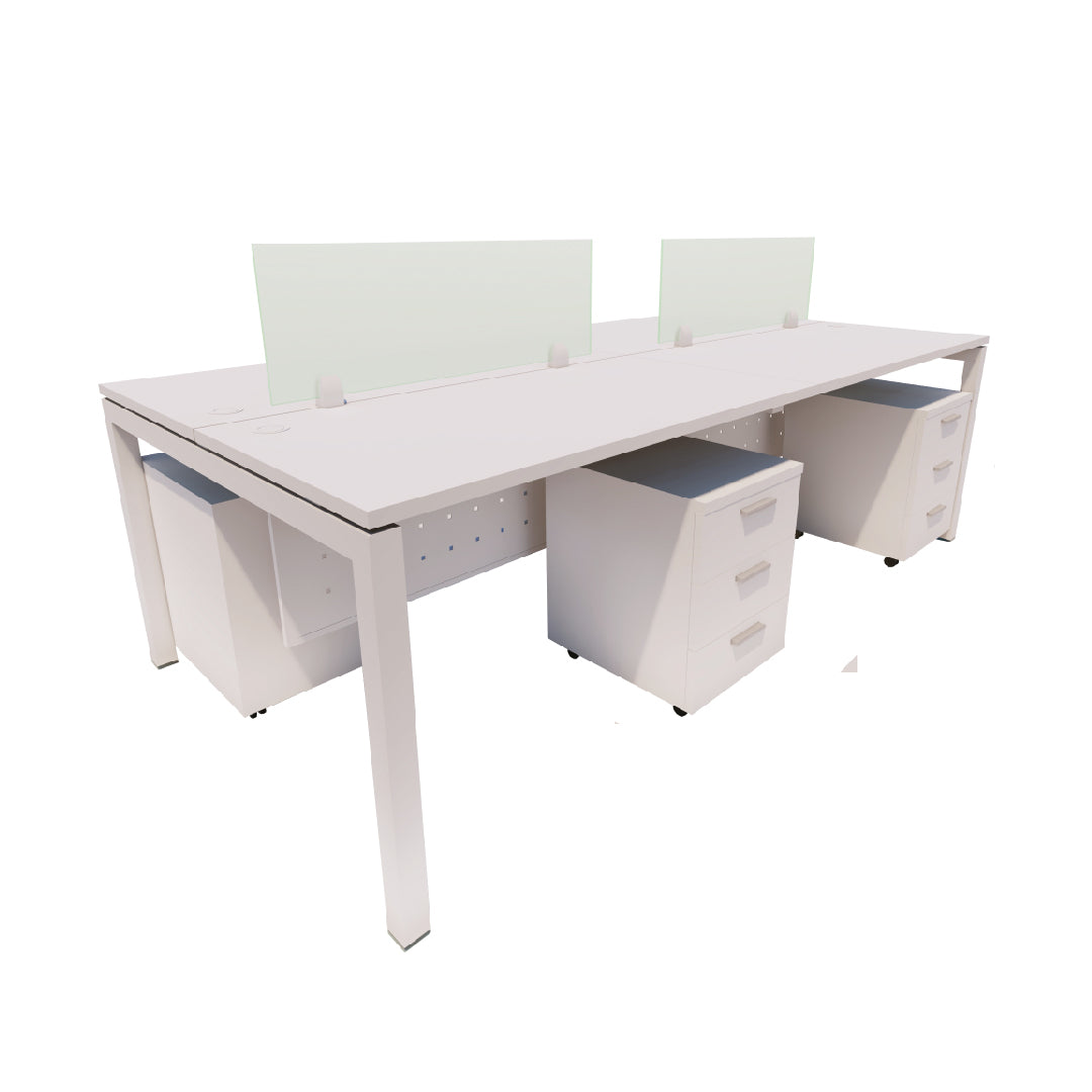 Sample Collection Desk Cluster of 4 Workstation Desk